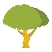 Tree icon, flat style vector