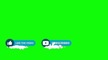 Me gustó este video, se suscribió, recibe una notificación en la animación de pantalla verde. animación de pantalla verde del tercio inferior. video