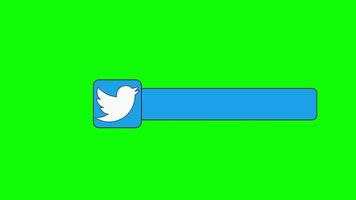 Twitter Lower Third Animation Green Screen Download For Free. Twitter Animation in 4K.  Twitter Follow Button Green Screen Animation. Twitter Banner Lower Third Animation. video