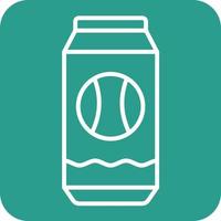 Soda Can Line Round Corner Background Icons vector