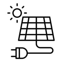 Solar Panel Line Icon vector