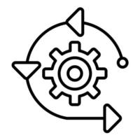 Old Workstyle Line Icon vector