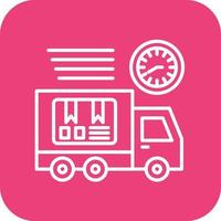 Delivery Service Line Round Corner Background Icons vector