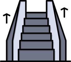 Stair Elevator Electric Ladder  Flat Color Icon Vector icon banner Template