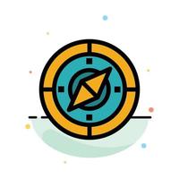 Navigation Navigator Compass Location Abstract Flat Color Icon Template vector