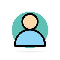 Contacts Mane Twitter Abstract Circle Background Flat color Icon vector