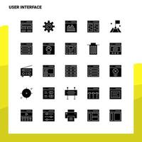 25 User Interface Icon set Solid Glyph Icon Vector Illustration Template For Web and Mobile Ideas for business company