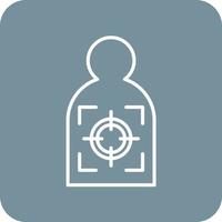 Police Shooting Line Round Corner Background Icons vector