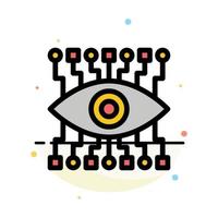 Eye Watch Construction Abstract Flat Color Icon Template vector