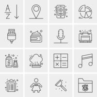 16 Universal Business Icons Vector Creative Icon Illustration to use in web and Mobile Related project