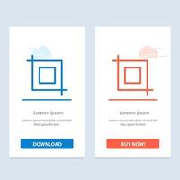 Crop Tool Transform  Blue and Red Download and Buy Now web Widget Card Template vector