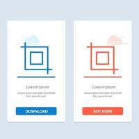 Crop Tool Transform  Blue and Red Download and Buy Now web Widget Card Template vector