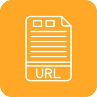 URL Line Round Corner Background Icons vector