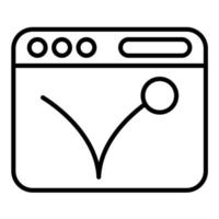 Bounce Rate Line Icon vector