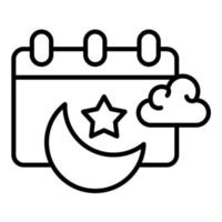 Eid Mubarak Line Icon vector