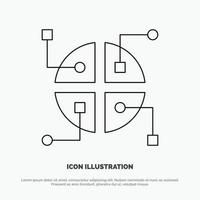 Construction Network Map Line Icon Vector