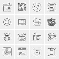 16 Business Universal Icons Vector Creative Icon Illustration to use in web and Mobile Related project