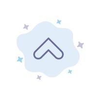 Arrow Arrows Up Sign Blue Icon on Abstract Cloud Background vector
