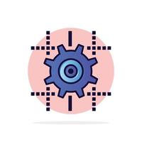 Setting Gear Computing Line Abstract Circle Background Flat color Icon vector