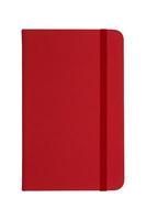 red notebook with red elastic band photo