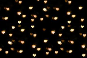 Golden heart-shaped bokeh. Overlay. Valentine's Day photo
