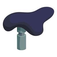 Bicycle saddle icon, isometric style vector