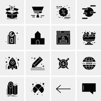 16 iconos universales de negocios vector ilustración de icono creativo para usar en proyectos relacionados con la web y dispositivos móviles