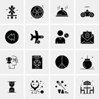 16 iconos universales de negocios vector ilustración de icono creativo para usar en proyectos relacionados con la web y dispositivos móviles