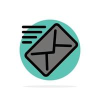 mensaje de correo electrónico enviado icono de color plano de fondo de círculo abstracto vector