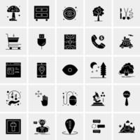 25 iconos de negocios universales vector ilustración de icono creativo para usar en proyectos relacionados con la web y dispositivos móviles