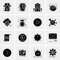 16 iconos universales de negocios vector ilustración de icono creativo para usar en proyectos relacionados con la web y dispositivos móviles