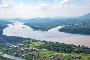 Top view of the Maklong river, the way of Thai life, Nong Khai,  Thailand photo