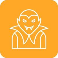 Dracula Line Round Corner Background Icons vector