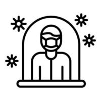 Post Pandemic Line Icon vector