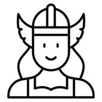 Valkyrie Line Icon vector