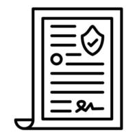 Policy Line Icon vector