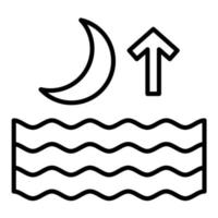 High Tide Line Icon vector