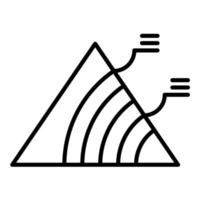 Ternary Contour Plot Line Icon vector