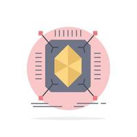 Object prototyping rapid structure 3d Flat Color Icon Vector