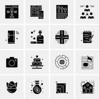 16 Business Universal Icons Vector Creative Icon Illustration to use in web and Mobile Related project