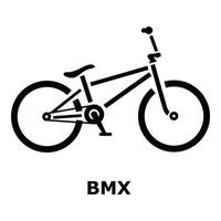 BMX bike icon, simple style vector