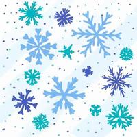 Beautiful illustration of snowflakes from brush strokes vector