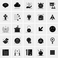 25 iconos de negocios universales vector ilustración de icono creativo para usar en proyectos relacionados con la web y dispositivos móviles