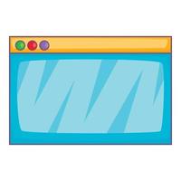 Browser window icon, cartoon style vector