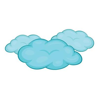 Clouds icon, cartoon style