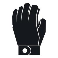 Hockey glove icon, simple style vector