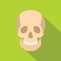 Skull icon, flat style vector