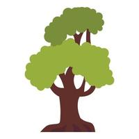 Big tree icon, flat style vector