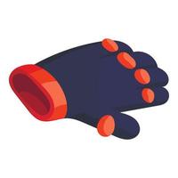Glove for biker icon, isometric style vector