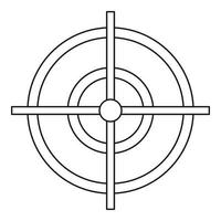 Target icon, outline style vector